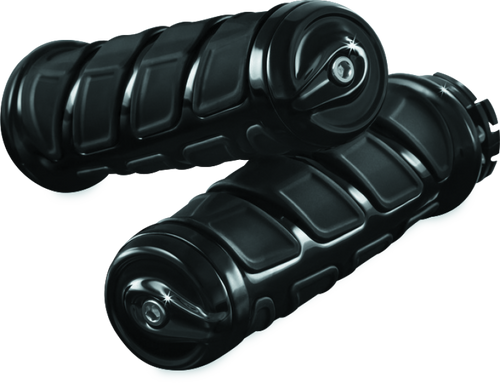 Kuryakyn Kinetic Grips Dual Cable Black – Modern Vibration-Isolating Powersports Handgrips