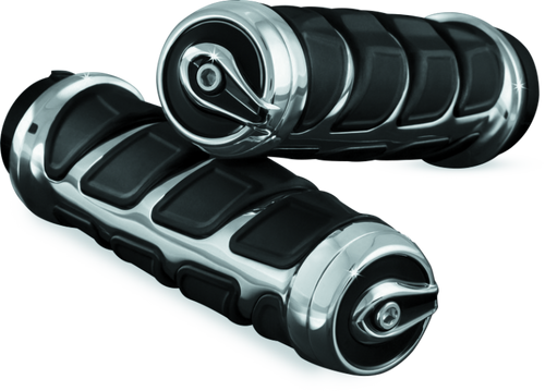 Kuryakyn Kinetic Grips Universal 7/8 inch Chrome - Modern Vibration-Isolating Design