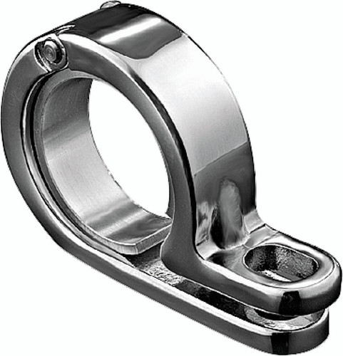 Works great for mounting Silver Bullets or other lights to frame tubes or engine guards.
<ul>
  <li>Hinged design makes installation easy</li>
  <li>5/16 in. mounting hole</li>
  <li>Sold individually</li>
</ul>