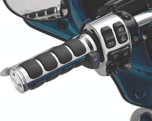 Kuryakyn Heated ISO Grips Dual Cable Chrome for Harley-Davidson with Integrated Heating