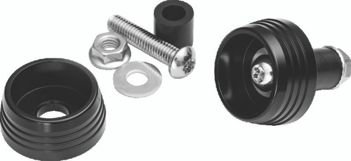 Kuryakyn Lodestar Front Axle Sliders for BMW R1200 Series - Black Part #3804