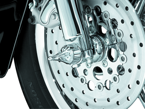 Kuryakyn Roman Axle Caps Chrome for Harley-Davidson Front End Enhancement