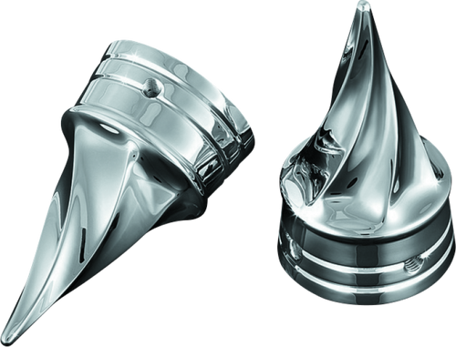 Kuryakyn Twisted Axle Caps Chrome for Harley Davidson Touring Models
