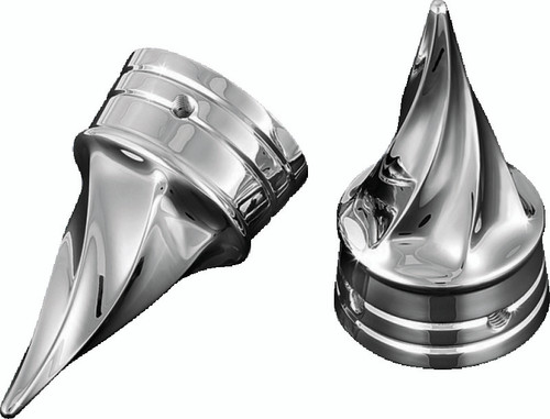 Kuryakyn Twisted Axle Caps Chrome for Harley Davidson Touring Models