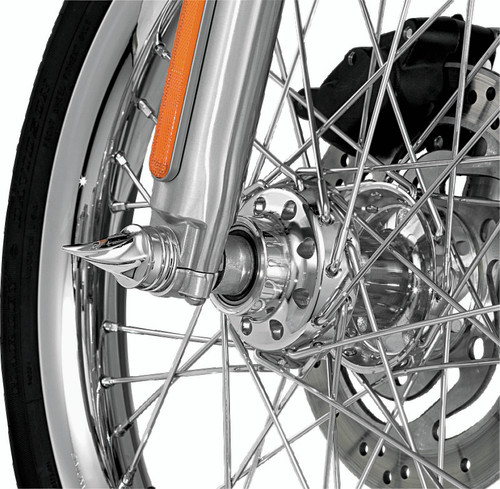 Kuryakyn Twisted Axle Caps Chrome for Harley Davidson and Sportster Models