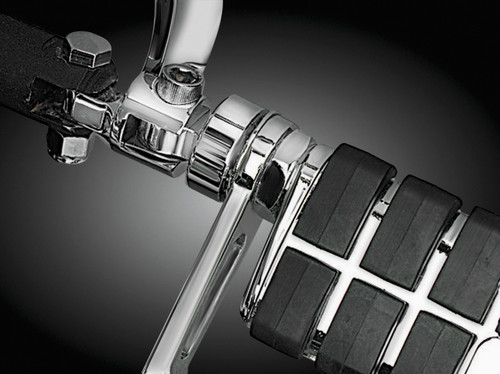 Kuryakyn 1-1/4 Inch Stirrup Heel Rest Extenders Chrome for Harley-Davidson