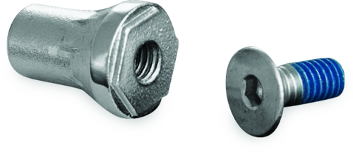 Kuryakyn Replacement Tapered Peg Mount with Screw – Chrome Finish for Motorcycle Foot Pegs