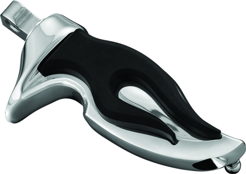 Kuryakyn Flamin Peg with Male Mount Adapter Chrome - Stylish and Durable Motorcycle Foot Pegs