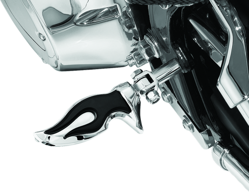 Kuryakyn Flamin Peg with Male Mount Adapter Chrome - Stylish and Durable Motorcycle Foot Pegs