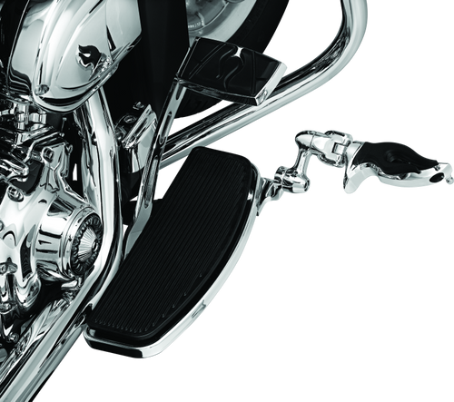 Kuryakyn Flamin Peg with Male Mount Adapter Chrome - Stylish and Durable Motorcycle Foot Pegs