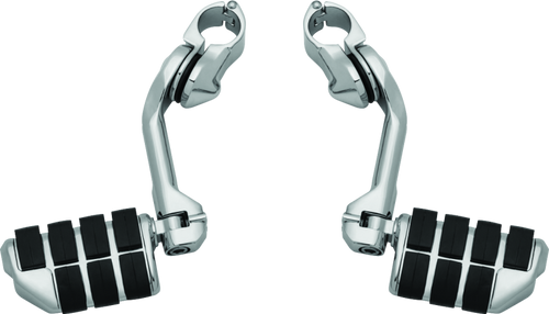 Kuryakyn Tour-Tech Cruise 6-inch Mount Arm with Dually ISO Pegs for 1-1/4 inch Engine Guards, Chrome