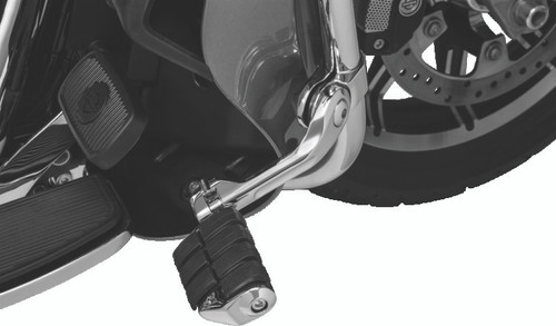Kuryakyn Tour-Tech Cruise 6-inch Mount Arm with Dually ISO Pegs for 1-1/4 inch Engine Guards, Chrome