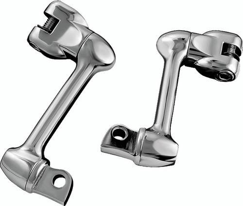 Kuryakyn 4-inch Adjustable Lockable Offsets with Male Mount Adapter in Chrome - Part 4557