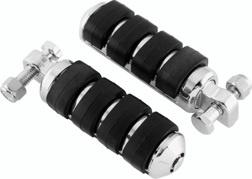 Kuryakyn ISO Peg Small With Male Adapter Chrome Pair – Durable Rubber Grip Inserts for Powersports Vehicles