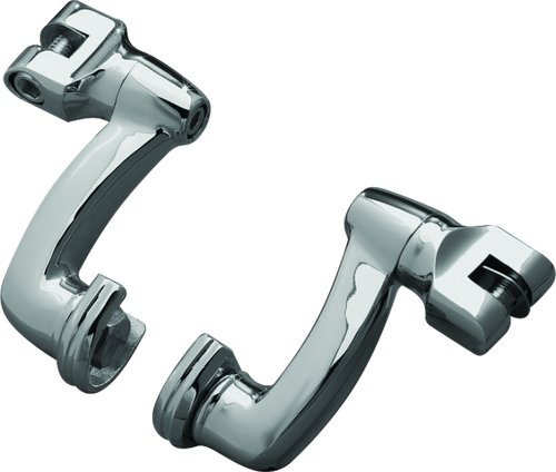 Kuryakyn Longhorn Offset Peg Mounts Chrome Pair for Harley-Davidson - Part No. 8016