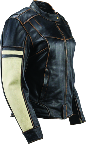 Kuryakyn Leather By River Road Dame Vintage Leather Jacket for Women - Small