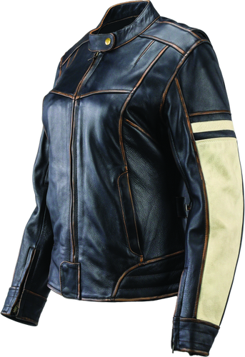 Kuryakyn Leather By River Road Dame Vintage Leather Jacket for Women - Small