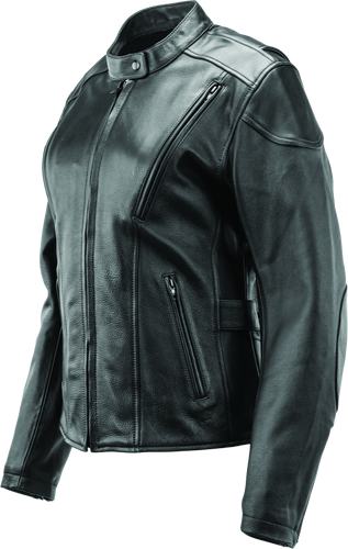Kuryakyn River Road Race Leather Jacket for Women - Black, Size Small