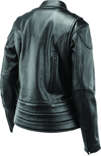 Kuryakyn River Road Race Leather Jacket for Women - Black, Size Small