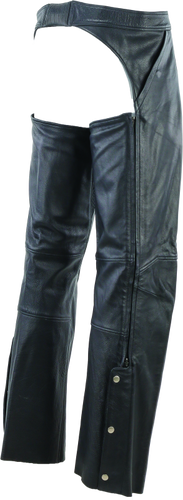 Kuryakyn River Road Plains Leather Chaps – Black, Large