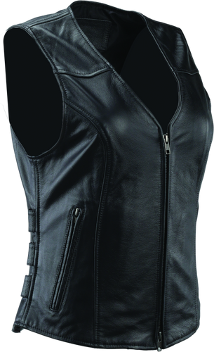 Kuryakyn River Road Plains Leather Vest for Women - Small