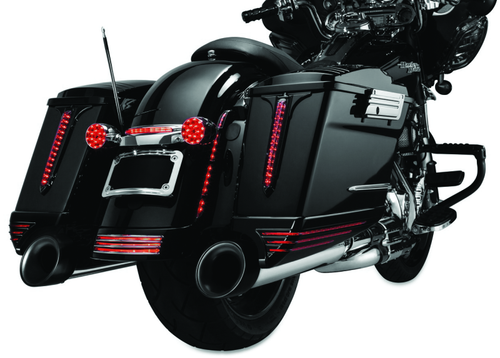Kuryakyn Billet Antenna Hex/Grooved Black & Raw for Harley Davidson Electra Glide and Street Glide Models