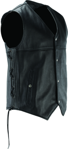 Kuryakyn Leather By River Road Old Skool Leather Vest Black - Large