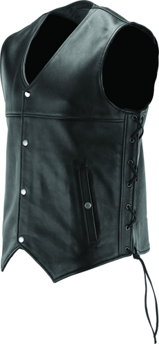 Kuryakyn Leather By River Road Old Skool Leather Vest Black - Large