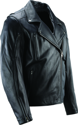 Kuryakyn River Road Ironclad Classic Leather Motorcycle Jacket - Small