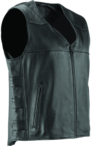Kuryakyn River Road Plains Leather Vest for Powersports - Small