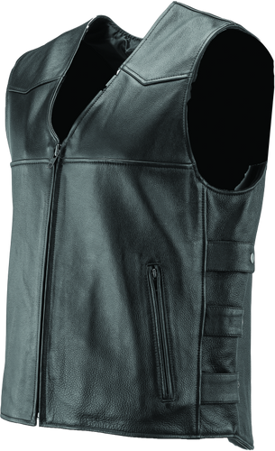 Kuryakyn River Road Plains Leather Vest for Powersports - Small