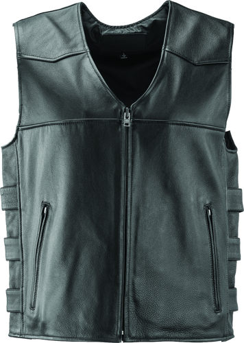 Kuryakyn River Road Plains Leather Vest for Powersports - Medium