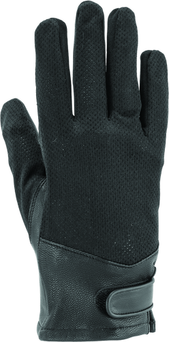 Kuryakyn Leather By River Road Pecos Leather Mesh Gloves - Black, Large