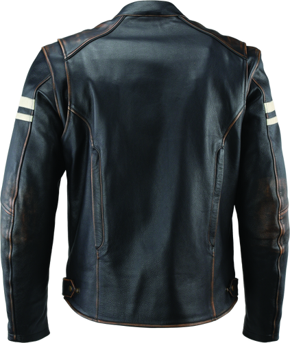 Kuryakyn Leather River Road Hoodlum Vintage Leather Jacket for Powersports, Small