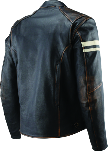 Kuryakyn Leather River Road Hoodlum Vintage Leather Jacket for Powersports, Small