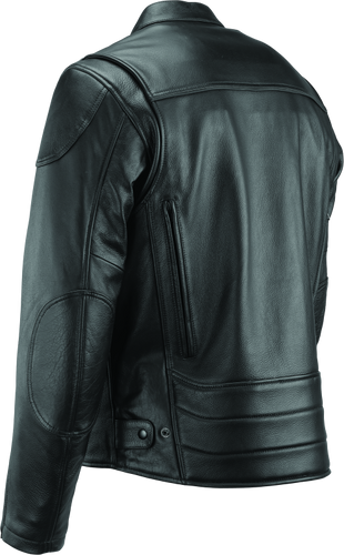 Kuryakyn River Road Race Leather Jacket for Powersports – Small Black