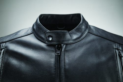 Kuryakyn River Road Race Leather Jacket for Powersports – Small Black