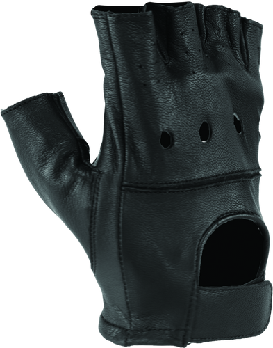 Kuryakyn Leather By River Road Hollister Shorty Gloves Black - Small