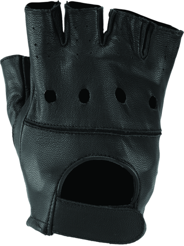 Kuryakyn Leather By River Road Hollister Shorty Gloves in Black - Medium