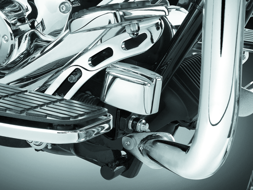 Kuryakyn Rear Master Cylinder Cover for Harley Davidson Touring and Softail Models – Chrome (Part #9128)