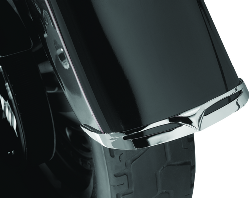 Kuryakyn Fender Tip Front Leading Edge for 2001-2010 Harley Davidson FLSTF Fat Boy Models - Chrome