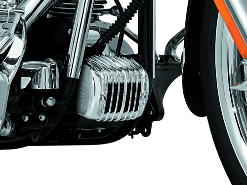 Kuryakyn Regulator Cover for 2006-2017 Harley Davidson FLST Heritage Softail in Chrome (Part #7839)