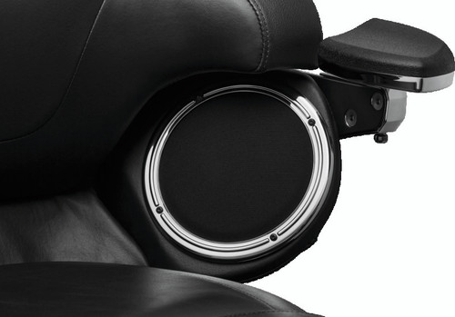 Kuryakyn Rear Speaker Accents for 2014-2016 Harley Davidson Touring Models Chrome Part #7376