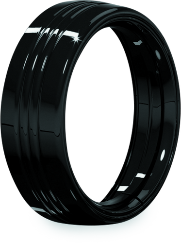 Kuryakyn 7 Inch Headlamp Trim Ring in Gloss Black for Harley Davidson Touring Models