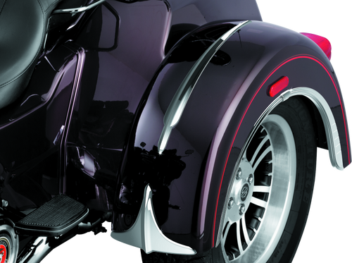 Kuryakyn Top Fender Accent for Trikes – Chrome Finish for Harley Davidson FLHTCUTG & FLHXXX Models
