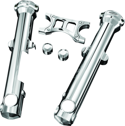 Kuryakyn Fork Skins for 2004 and Up Harley Davidson XL Models – Chrome Finish, Part #7202