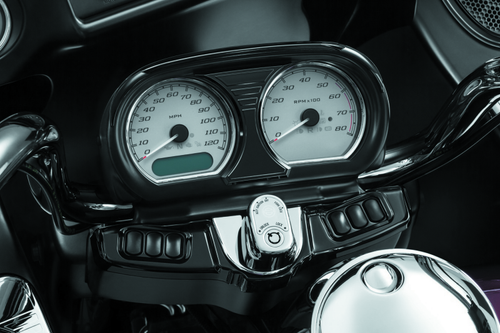 Kuryakyn Switch Panel Accent Chrome Trim for Harley Davidson Road Glide Models (Part #6971)