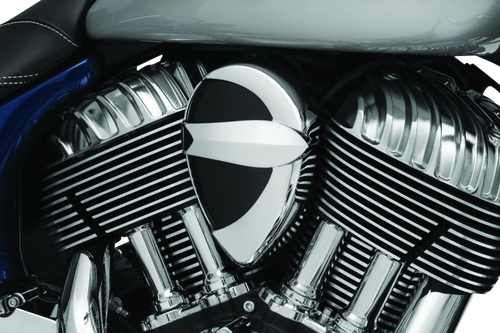 Kuryakyn John Shope Series Chrome Vantage Horn Cover for Indian Big Twins