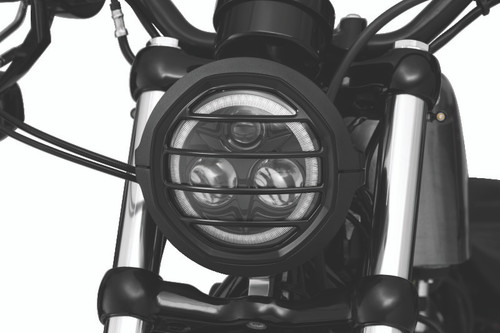 Kuryakyn Dillinger Headlight Trim 5-3/4 inches Black - Stylish Aluminum Replacement