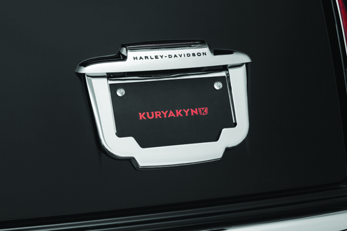 Kuryakyn License Plate Frame for Trikes with Full Coverage in Chrome or Gloss Black - Part 5148